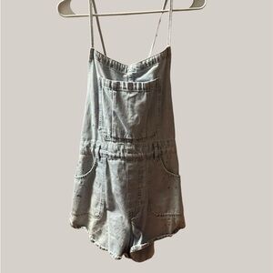 Free People We The Free Surfs Up Slouchy Romper Overalls Size XL NWOT